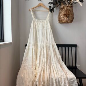 Flowy Cream Maxi Dress